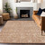 9' X 12' Coral And Ivory Floral Washable Indoor Outdoor Area Rug