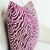 Plutus Oasis Waves Purple and Beige Luxury Throw Pillow