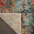 9' X 12' Navy Blue Red and Orange Abstract Non Skid Area Rug