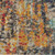 9' X 12' Navy Blue Red and Orange Abstract Non Skid Area Rug