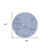 8' Sky Blue Ivory And Gray Round Damask Washable Indoor Outdoor Area Rug