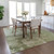 9' X 12' Olive Green And Ivory Abstract Washable Indoor Outdoor Area Rug