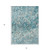 5' X 8' Teal Blue Gray And Charcoal Geometric Washable Indoor Outdoor Area Rug
