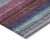 5' X 8' Lavender Blush And Blue Striped Washable Indoor Outdoor Area Rug
