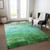 5' X 8' Green And Teal Blue Striped Washable Indoor Outdoor Area Rug