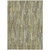 5' X 8' Artichoke Green And Ivory Striped Washable Indoor Outdoor Area Rug