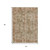 5' X 8' Beige And Copper Abstract Washable Indoor Outdoor Area Rug