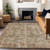 5' X 8' Beige And Copper Abstract Washable Indoor Outdoor Area Rug