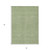 3' X 5' Green And Gray Floral Washable Indoor Outdoor Area Rug