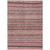 3' X 5' Pink And Taupe Striped Washable Indoor Outdoor Area Rug