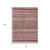 3' X 5' Pink And Taupe Striped Washable Indoor Outdoor Area Rug