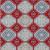 5' X 8' Red And Navy Blue Floral Washable Indoor Outdoor Area Rug