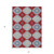 5' X 8' Red And Navy Blue Floral Washable Indoor Outdoor Area Rug