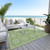 3' X 5' Green And Ivory Geometric Washable Indoor Outdoor Area Rug