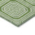 3' X 5' Green And Ivory Geometric Washable Indoor Outdoor Area Rug