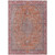 3' X 5' Orange And Red Medallion Washable Indoor Outdoor Area Rug