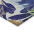 5' X 8' Navy Blue And Beige Floral Washable Indoor Outdoor Area Rug