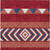 3' X 5' Red White And Navy Blue Southwestern Washable Indoor Outdoor Area Rug