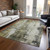 3' X 5' Pewter And Ivory Abstract Washable Indoor Outdoor Area Rug