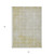 5' X 8' Gold Damask Washable Indoor Outdoor Area Rug