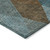 5' X 8' Teal Blue Aqua And Brown Argyle Washable Indoor Outdoor Area Rug