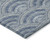 5' X 8' Denim Blue Navy Blue And Ivory Geometric Washable Indoor Outdoor Area Rug