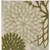 8' Ivory Green And Dark Green Floral Indoor Outdoor Runner Rug