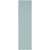 8' Aqua And Ivory Geometric Indoor Outdoor Runner Rug
