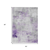 5' X 8' Lavender Gray And Ivory Abstract Washable Indoor Outdoor Area Rug