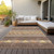 3' X 5' Brown Wheat And Copper Southwestern Washable Indoor Outdoor Area Rug