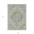 5' X 8' Olive Green Floral Medallion Washable Indoor Outdoor Area Rug