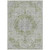 5' X 8' Olive Green Floral Medallion Washable Indoor Outdoor Area Rug