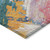 3' X 5' Gold Purple And Teal Blue Abstract Washable Indoor Outdoor Area Rug