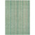 5' X 8' Aqua Beige And Teal Blue Striped Washable Indoor Outdoor Area Rug