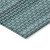 5' X 8' Teal Blue And Aqua Striped Washable Indoor Outdoor Area Rug