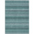 5' X 8' Teal Blue And Aqua Striped Washable Indoor Outdoor Area Rug