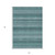 5' X 8' Teal Blue And Aqua Striped Washable Indoor Outdoor Area Rug