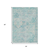 3' X 5' Teal Blue And Pink Floral Medallion Washable Indoor Outdoor Area Rug
