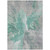 3' X 5' Teal Blue And Lavender Abstract Washable Indoor Outdoor Area Rug
