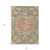 5' X 8' Brown Floral Medallion Washable Indoor Outdoor Area Rug