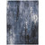 5' X 8' Blue And Ivory Abstract Washable Indoor Outdoor Area Rug