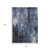 5' X 8' Blue And Ivory Abstract Washable Indoor Outdoor Area Rug