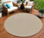 8' Natural And Light Brown Round Geometric Indoor Outdoor Area Rug