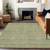 3' X 5' Wheat And Sage Striped Washable Indoor Outdoor Area Rug