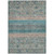 5' X 8' Teal Blue Salmon And Beige Medallion Washable Indoor Outdoor Area Rug