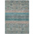 5' X 8' Teal Blue Salmon And Beige Medallion Washable Indoor Outdoor Area Rug