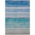 5' X 8' Sky Blue Striped Washable Indoor Outdoor Area Rug