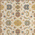 6' X 9' Ivory And Gold Floral Indoor Outdoor Area Rug