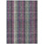 3' X 5' Plum Eggplant And Gray Plaid Washable Indoor Outdoor Area Rug