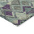 3' X 5' Blue And Purple Geometric Washable Indoor Outdoor Area Rug